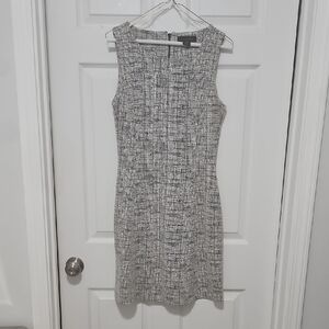 Tahari Monochrome Sleeveless Midi Dress